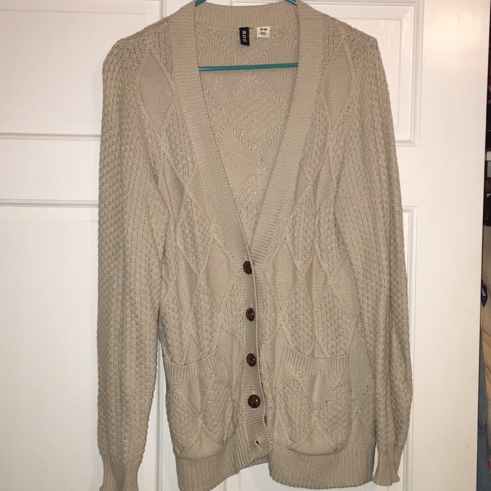 Urban Outfitters BDG Tan button up sweater